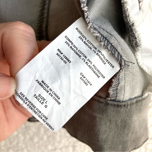 Jessica Simpson Maternity gray moto jacket, Sz L - Picture 10 of 17